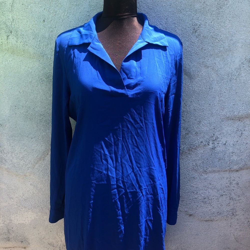 Calvin Klein royal blue shirt dress